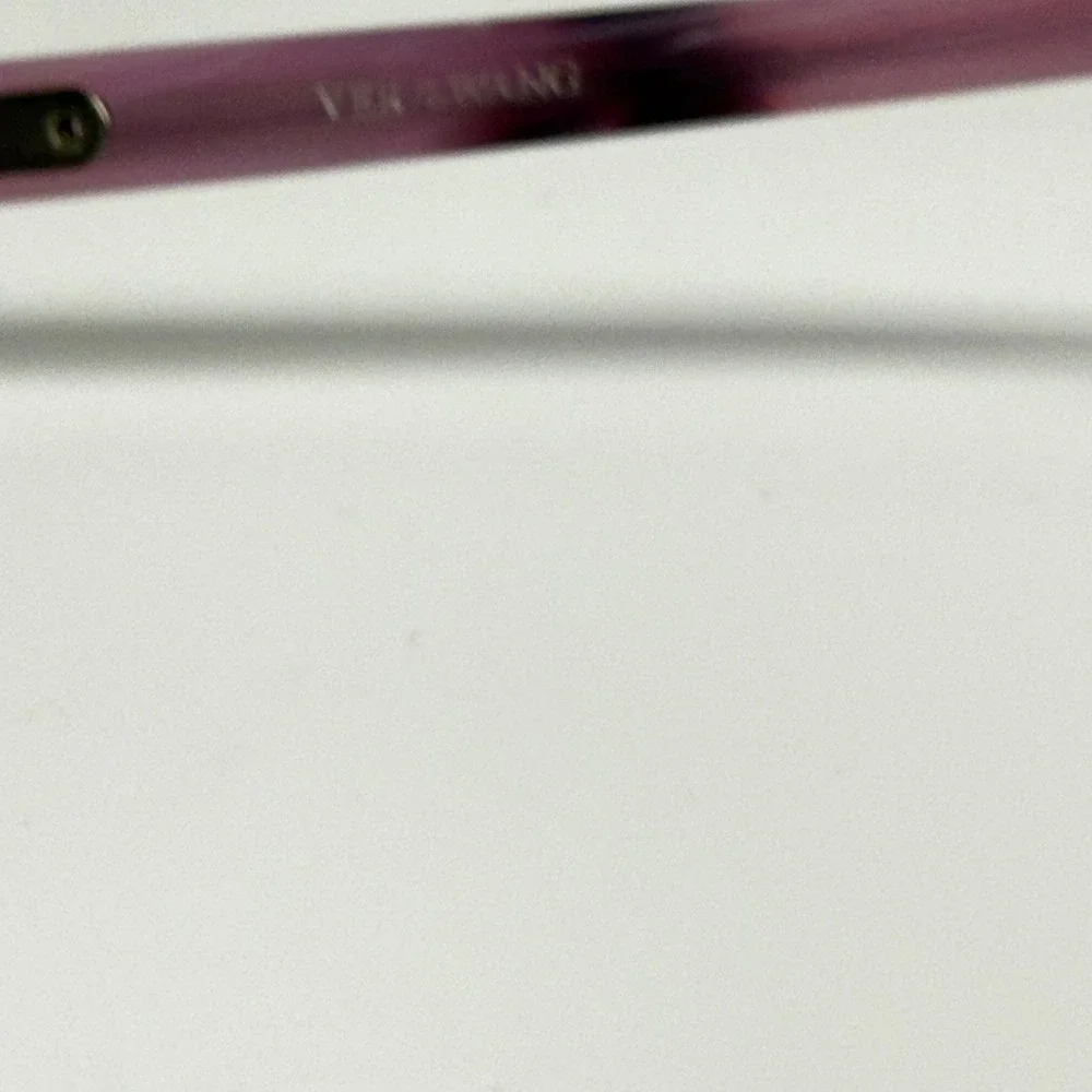 Vera Wang Purple Marble Rectangular Eyeglass Frames Women Designer Glasses